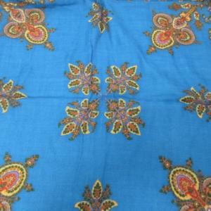 Christian Dior 美品 ヴィンテージ 大判スカーフ 花柄 ロゴ カネボウ 青 ブルー 系 0429