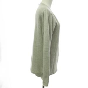 MARGARET HOWELL カシミヤ カーディガン ニットジャケット セーター ポケット ライトグレー系 F 0422