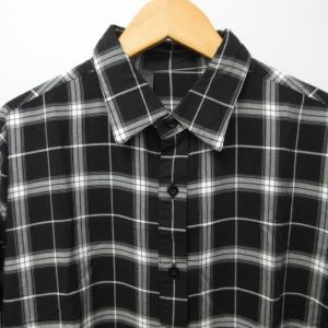 N.HOOLYWOOD 18AW チェックシャツ カットソー  長袖 ブラック 黒  42 約XLサイズ 0501