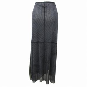 Jean Paul GAULTIER FEMME ヴィンテージ パワーネット 総柄 ロングスカート フロッキー 切替デザイン 黒 赤 緑 紫 40