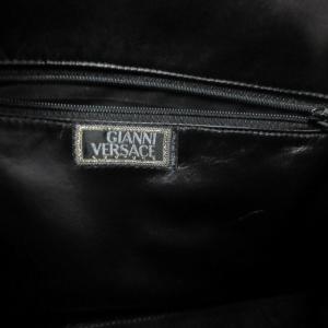 GIANNI VERSACE メドゥーサ レザー ハンドバッグ ミニボストン 黒