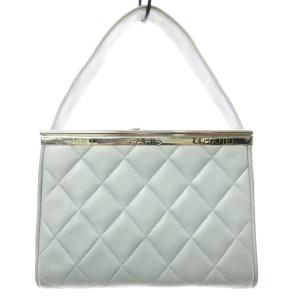 ヴィンテージ マトラッセ バニティバッグ ラムスキン ホワイト