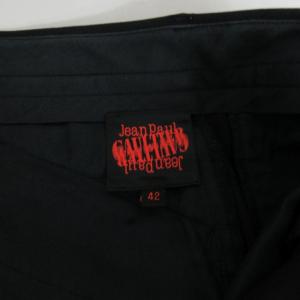 Jean Paul GAULTIER ワイドパンツ スラックス センタープレス ストレート 黒 42