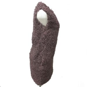 MIHARA YASUHIRO 美品 ボアベスト ノースリーブ ジャケット チュニック 紫系 パープル系 36 約S-M 0519 STK