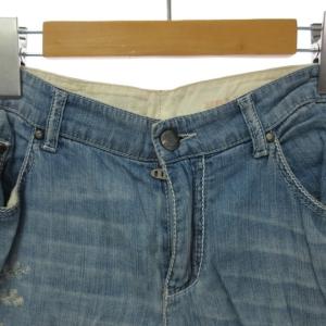 Ermanno Scervino デニムパンツ ジーンズ レース刺繍 切替 青系 ライトインディゴブルー 40 L 0519 STK