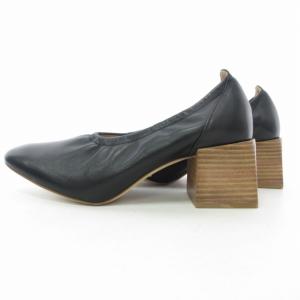 PELLICO SUNNY 美品 ヒール バレエシューズ パンプス スリッポン 靴 レザー チャンキーヒール ラウンドトゥ ブラック 黒 36