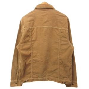 Carhartt コーデュロイ ワークジャケット カバーオール ブルゾン ワンポイント ロゴワッペン 大きいサイズ ブラウン系 茶系 XL 0519