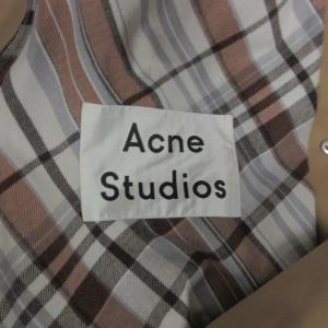 Acne Studios 近年モデル オーバーサイズトレンチコート 裏地チェック ベルト付 FN-WN-OUTW000010 ベージュ 32 160