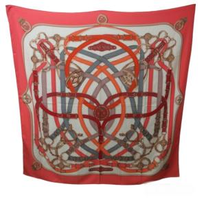 カレ140 CAVALCADOUR カシシル ストール スカーフ 大判 カシミヤ シルク混 ベルト柄