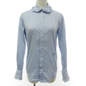 22SS ROUND COLLAR FRILL SH L.OX シャツ 長袖 サックスブルー