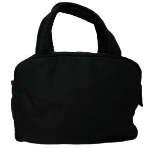 PRADA ハンドバッグ ビーズロゴ テスートナイロン ブラック