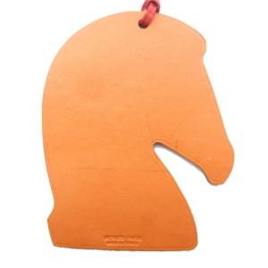 HERMES サマルカンド オーナメント ローズティリアン バッグチャーム レザー 馬モチーフ オレンジ×ピンク