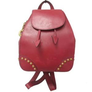 ヴィンテージ リュックサック ゴールド金具 スタッズ レザー M14 レッド 0619 NGA35