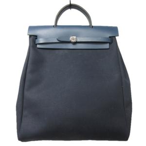 エールバッグアド リュックサック トワルアッシュ×ボックスカーフ 2WAY シルバー金具 E刻印