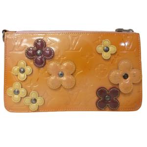 LOUIS VUITTON ヴェルニ フラワーレキシントン M92246 ポーチ ハンドバッグ セカンドバッグ クラッチバッグ 花柄 オレンジベージュ系