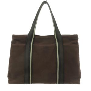 HERMES トロカ ヴェルティカル トートバッグ キャンバス ブラウン