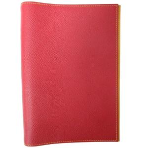 アジェンダ 手帳カバー レザー レッド