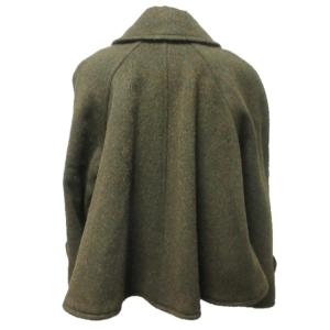 CHANEL BOUTIQUE ショート コート ジャケット 金ボタン メタルボタン フレアシルエット カーキ