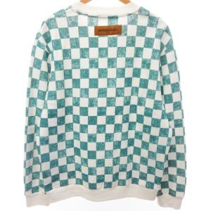 LOUIS VUITTON 21AW ダミエプリンテッドスウェット ジャイアントダミエ 総柄 ロゴ 白 緑