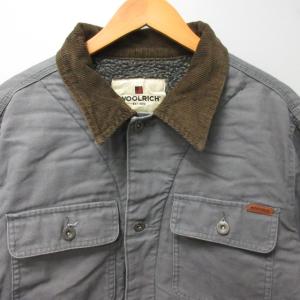 WOOLRICH カバーオール ワークジャケット 内ボア コーデュロイ切替 グレー M 0619