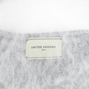 UNITED ARROWS 美品 アンゴラ ニット セーター 起毛 カットソー 七分袖 グレー F 0621