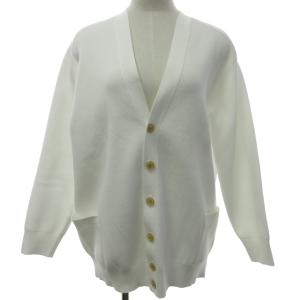 タグ付き 21SS BIG KNIT V カーディガン リブ編み ホワイト 00 約XS 0709