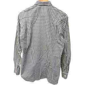 COMME des GARCONS SHIRT フランス製 ギンガムチェックシャツ カットソー CDGS2GG 長袖 白 黒 ホワイト ブラック XS 0708 STK