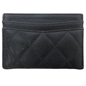 CHANEL マトラッセ ココマーク カードケース レザー ブラック
