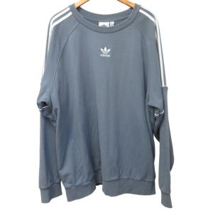 NOVA PIPE CREW トレフォイルロゴ トレーナー オーバーサイズ スウェット CE4833 リペア有 青系 ブルー系