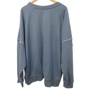 adidas Originals NOVA PIPE CREW トレフォイルロゴ トレーナー オーバーサイズ スウェット CE4833 リペア有 青系 ブルー系