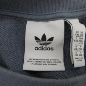 adidas Originals NOVA PIPE CREW トレフォイルロゴ トレーナー オーバーサイズ スウェット CE4833 リペア有 青系 ブルー系