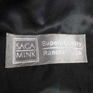 SAGA MINK 銀サガ 美品 シェアードミンク コート ジャケット デザインボタン 毛皮 茶 ブラウン F フリーサイズ 0725 GY18