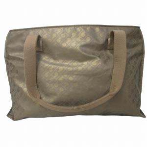 GHERARDINI PVC ソフティ トートバッグ ハンドバッグ 肩掛け 総柄 ゴールド色 金色 0826