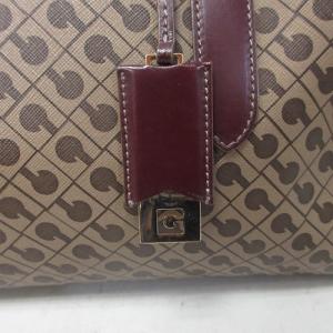 GHERARDINI ソフティ トートバッグ ハンドバッグ 肩掛け 総柄 茶系 ゴールドベージュ 0826