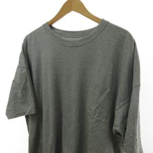 Ka na ta 22年 美品 Tシャツ カットソー ポケット ドロップショルダー ボックスシルエット 半袖 グレー フリーサイズ 0728