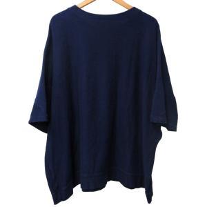 Ka na ta 近年モデル Tシャツ タオル地 パイル地 カットソー 裾リブ 半袖 紺 ネイビー 1 約L相当 0728