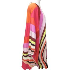 Emilio Pucci シルクパネル ポンチョワンピース 40 マルチカラー