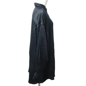 Martin Margiela 4 S51DL0352 21SS ボタンダウンシャツ シルク混 38 ネイビー