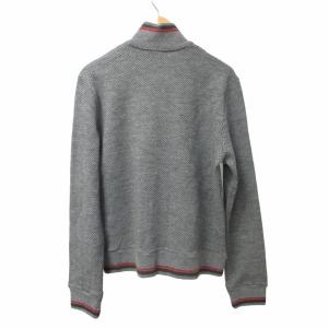 ETRO ニットブルゾン セーター ヘリンボーン柄 イタリア製 グレー ? 0808 GY12