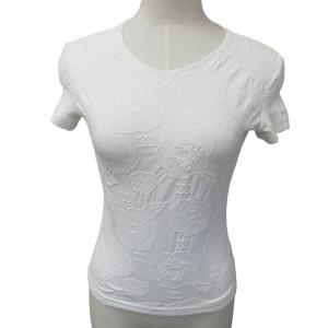 希少 98P 90s ヴィンテージ カメリア カットソー 半袖 ココマーク 花柄 38 ホワイト