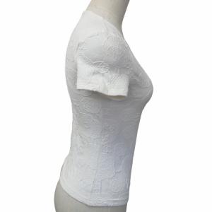 CHANEL 希少 98P 90s ヴィンテージ カメリア カットソー 半袖 ココマーク 花柄 38 ホワイト