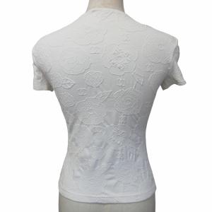 CHANEL 希少 98P 90s ヴィンテージ カメリア カットソー 半袖 ココマーク 花柄 38 ホワイト
