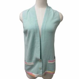 90s 99C ヴィンテージ カシミヤ カーディガン ニット ココマークボタン 38 ブルー系