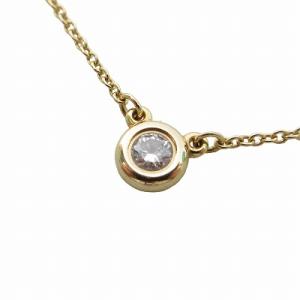 TIFFANY&Co. K18YG Au750 エルサペレッティ バイザヤード ネックレス 1P ダイヤモンド 0.10ct