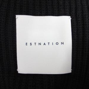 ESTNATION 近年モデル ニットジャケット ロングカーディガン 黒 ブラック L 0901