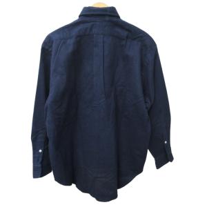 RALPH LAUREN タグ付き BDシャツ ロゴ刺? オーバーサイズ 長袖 ネイビー 紺 S-M 0901