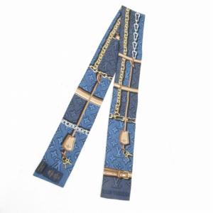 LOUIS VUITTON M78151 バンドー デニムグラム コンフィデンシャル ミニスカーフ ストール モノグラム ブルー