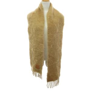 LOEWE 28003861 マフラー ストール モヘヤ ブラウン