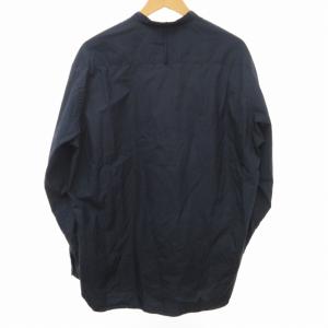 Graphpaper 近年 プルオーバーシャツ 長袖  ノーカラーシャツ 紺 ネイビー 2 約M 0911