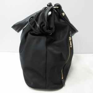 23区 美品 ナイロンハンドバッグ 手提げバッグ 肩掛けバッグ ゴールド金具 黒 ブラック 0915